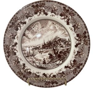Johnson Brothers Historic America 8 inch View of Boston Harbour Salad  Plate